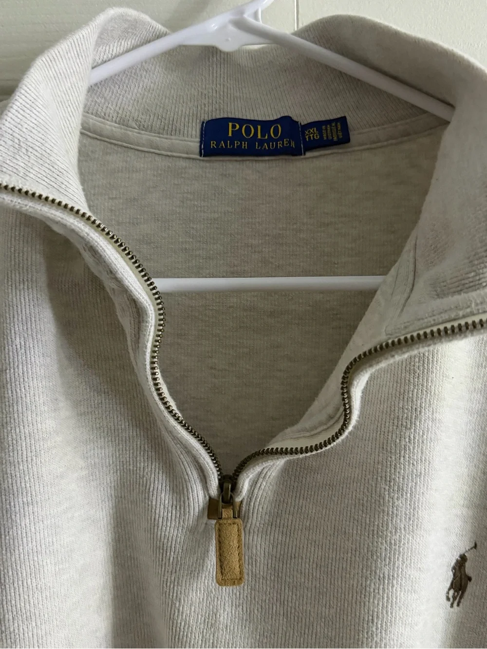 Polo by Ralph Lauren Men's Light Gray Half-Zip Sweatshirt